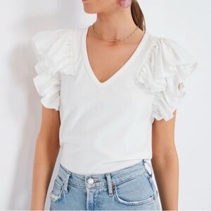 Pomander Place Ruffle Sleeve Top